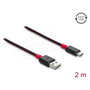 DeLOCK Cable USB 2.0 Tipo A a Tipo C 2 m Rojo/Negro
