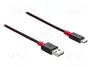 DeLOCK Cable USB 2.0 Tipo-A a Tipo-C 2 m Rojo/Negro