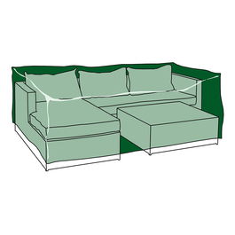 Altadex Funda Protectora Cubre Chaise Longue y Mesa 300 x 200 x 80 cm 240 g/m² Impermeable Transpirable Verde