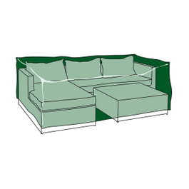 Altadex Funda de protección para chaise longue y mesa, 300 x 200 x 80 cm, Verde