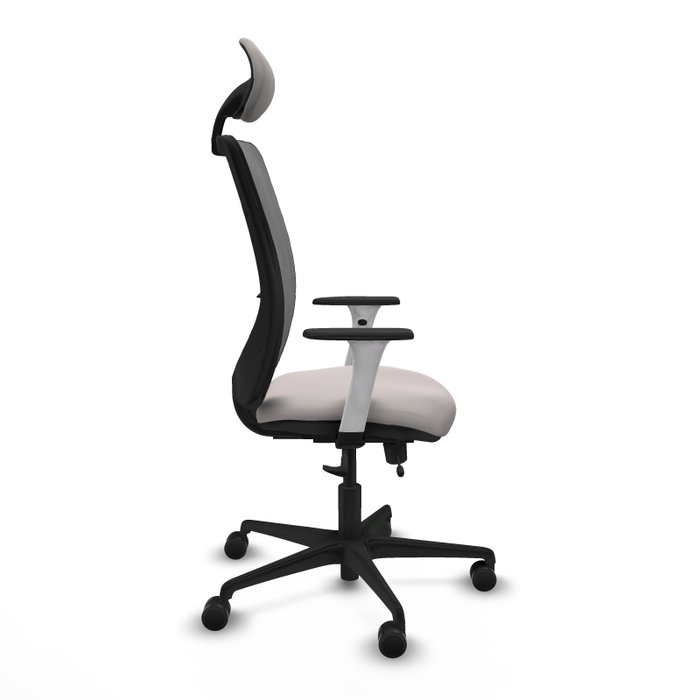 PIQUERAS Y CRESPO Silla de oficina Zulema con mecanismo Sincro/Traslack, Blanco y Gris PIQUERAS Y CRESPO Silla de oficina Zulema con mecanismo Sincro/Traslack, Blanco y Gris