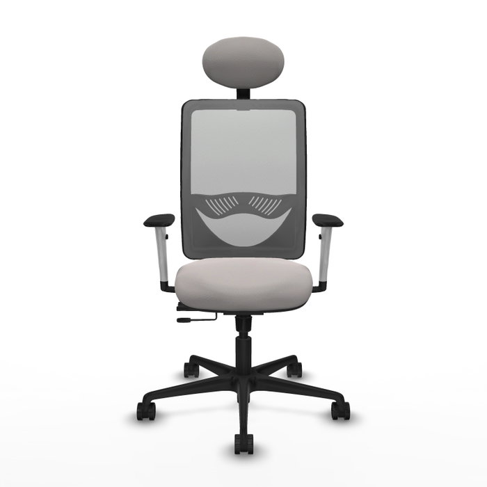 PIQUERAS Y CRESPO Silla de oficina Zulema con mecanismo Sincro/Traslack, Blanco y Gris PIQUERAS Y CRESPO Silla de oficina Zulema con mecanismo Sincro/Traslack, Blanco y Gris