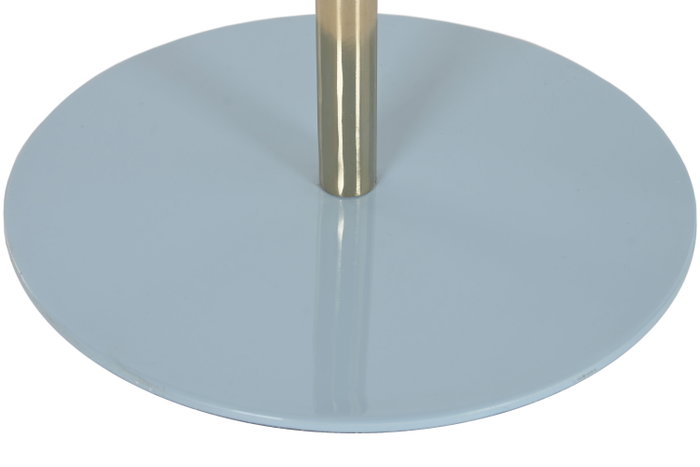 DKD Home Decor Lámpara de Pie Hierro Zigzag Seta Azul y Dorado