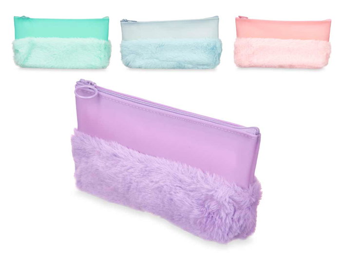 PINCELLO Estuche Pompon Silicona Surtidos Morado Azul Rosa Verde 21x9x3cm (Set de 24)