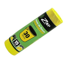 ZAP 320185 Rollo 15 Unidades Bolsa Basura Amarillo Olor Limon 30 Litros
