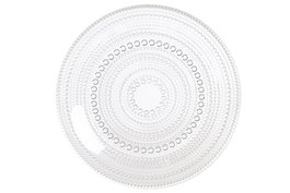 DKD Home Decor Set de 6 Platos de Cristal Transparente con Relieve 20x20 cm