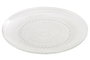 DKD Home Decor Set de 6 Platos de Cristal Transparente con Relieve 20x20 cm