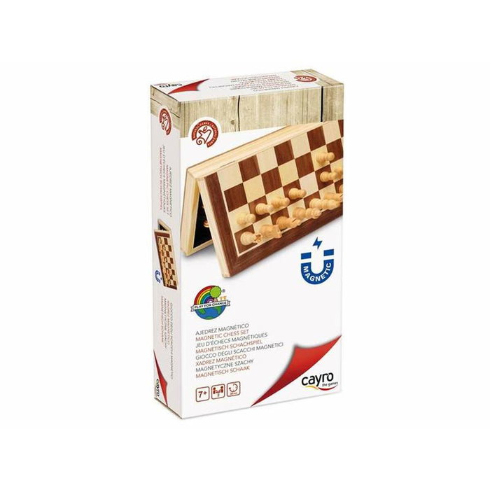 Cayro Juego de Ajedrez Magnético de Madera con Marquetería