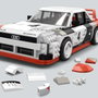 Coche audi 90 quattro isma gto hot wheels de construcción con 973 bloques. escala 1:15.