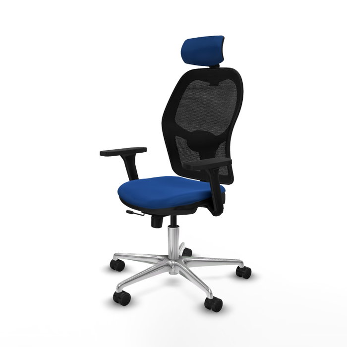 PIQUERAS Y CRESPO Silla de oficina Jorquera con mecanismo Sincro/Traslack Azul/Negro