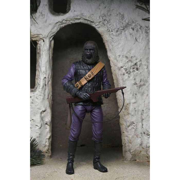 NECA Figura Gorilla Soldier El Planeta de los Simios 18cm Articulada con Accesorios Basada en la Película de 1968