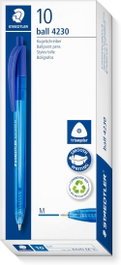 STAEDTLER BALL 4230 Bolígrafo Retráctil Azul Punta M (Pack de 10) Unitarios