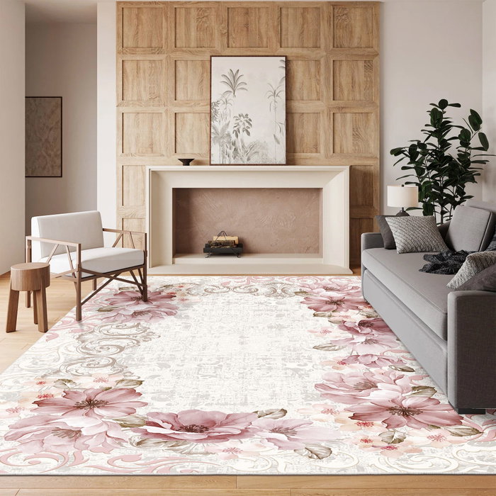 Conceptum Els1813 Alfombra de Pasillo 80x150cm, Terciopelo Lavable a Máquina, Antideslizante
