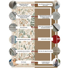 Conceptum Els1813 Alfombra de Pasillo 80x150cm, Terciopelo Lavable a Máquina, Antideslizante