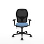 PIQUERAS Y CRESPO Silla de oficina Jorquera con mecanismo Sincro/Traslack Azul cielo