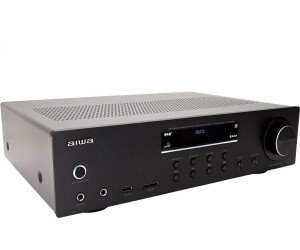 Aiwa Amplificador Integrado AMR-200DAB/BK Negro 200W RMS con Bluetooth 5.0, Radio DAB+/FM, Entrada Phono (MM) y Múltiples Entradas Analógicas