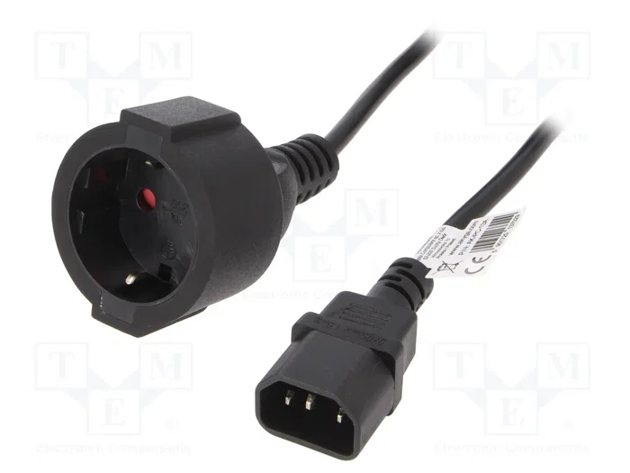 AKYGA Cable de alimentación H05VV-F 3x0,75mm2 1m negro AKYGA Cable de alimentación H05VV-F 3x0,75mm2 1m negro