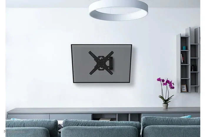NeoMounts WL40S-850BL14 Soporte de pared FULL MOTION para TV de hasta 165 cm / 65", VESA 400x400, 40 kg, inclinación, giro y gestión de cables, Negro