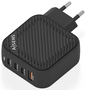 Aisens Cargador GaN 100W 3xUSB-C PD3.0 QC4.0 1xUSB-A QC3.0 Negro