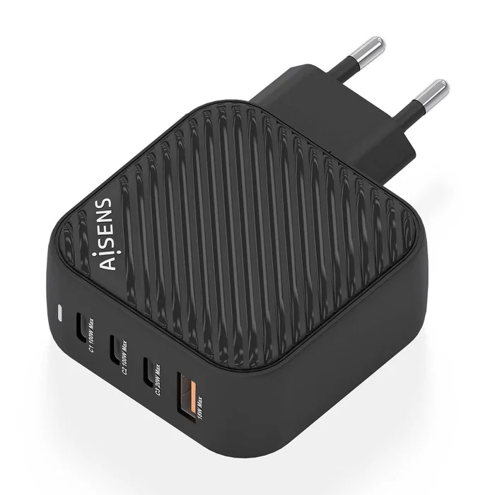 Aisens Cargador de Pared GaN 100W 3xUSB-C 1xUSB-A ASCH-100W4P029-BK Negro Aisens Cargador de Pared GaN 100W 3xUSB-C 1xUSB-A ASCH-100W4P029-BK Negro