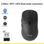 EQUIP Wireless Dual Mode Kompaktmaus 6 Botones (L+R) Negro - 6Btn - Móvil y PC