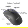 EQUIP Wireless Dual Mode Kompaktmaus 6 Botones (L+R) Negro - 6Btn - Móvil y PC