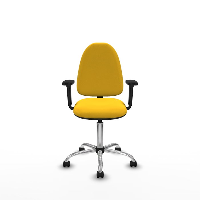 PIQUERAS Y CRESPO Silla de oficina Aýna Amarillo con Brazos 2D