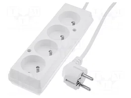 JONEX Prolongador de Alimentación Blanco 1,5m 3G1,5mm2