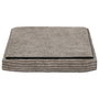 Home Deco Factory Caja-Puf Plegable Scott Cocooning Tapizado Acanalado Poliéster PU 38x38x38 cm