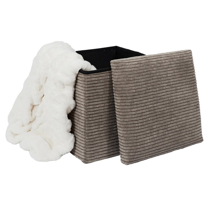 Home Deco Factory Caja-puf Plegable Scott Taupé