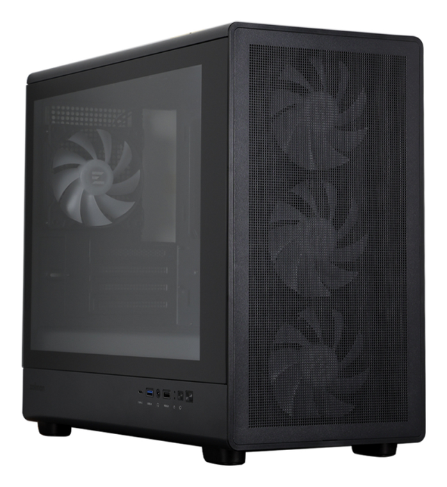 Zalman M5 Mini Tower Caja de PC Negra para Gaming con Ventana Lateral Iluminada