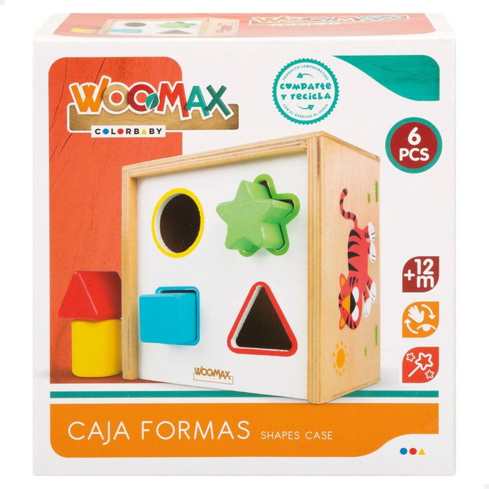 Puzzle Infantil de Madera Woomax Formas 13,5 x 7,5 x 13 cm (6 Unidades) Puzzle Infantil de Madera Woomax Formas 13,5 x 7,5 x 13 cm (6 Unidades)