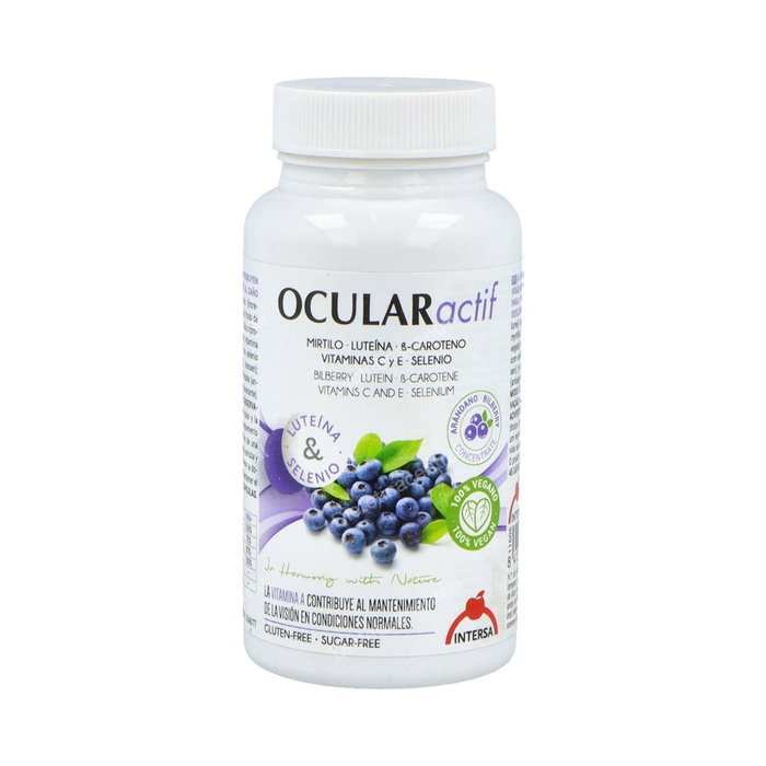 Intersa Ocular Actif Suplemento Alimenticio para la Visión con Mirtilo, Vitaminas C, E y Luteína - 45 Cápsulas Intersa Ocular Actif Suplemento Alimenticio para la Visión con Mirtilo, Vitaminas C, E y Luteína - 45 Cápsulas