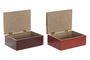 DKD Home Decor Caja Cozy boho 22 Marron Oscuro Terracota 12 x 6.5 x 17 cm (4 Unidades)