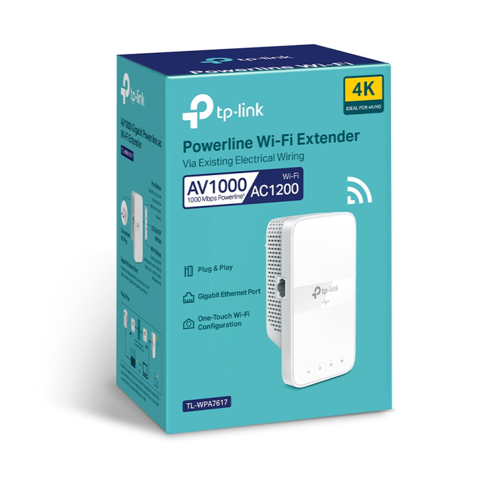 TP-Link TL-WPA7617 Adaptador de Red PowerLine 1200 Mbit/s Ethernet Wifi Blanco