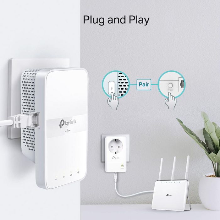 TP-Link TL-WPA7617 Adaptador de Red Powerline AC1200 Wi-Fi 5 Blanco TP-Link TL-WPA7617 Adaptador de Red Powerline AC1200 Wi-Fi 5 Blanco