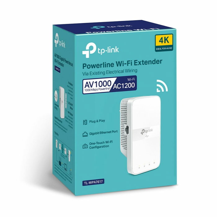 TP-Link TL-WPA7617 Adaptador de Red Powerline AC1200 Wi-Fi 5 Blanco TP-Link TL-WPA7617 Adaptador de Red Powerline AC1200 Wi-Fi 5 Blanco