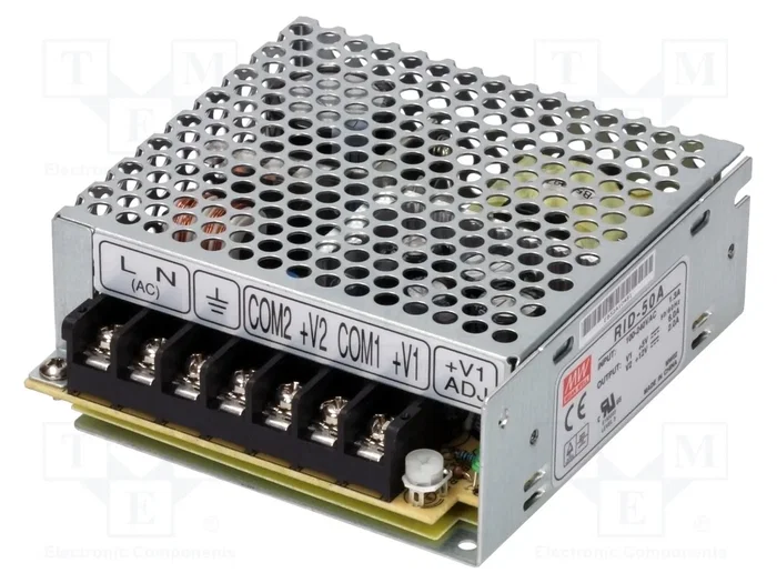 MEAN WELL RID-50A Fuente de alimentación de impulso 54W de 2 salidas MEAN WELL RID-50A Fuente de alimentación de impulso 54W de 2 salidas