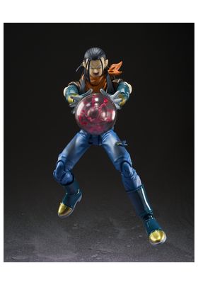 TAMASHII NATIONS S.H. Figuarts Super Android 17 Dragon Ball GT, 15 cm, con efectos y rostros intercambiables