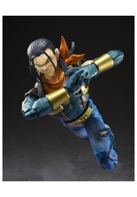 TAMASHII NATIONS S.H. Figuarts Super Android 17 Dragon Ball GT, 15 cm, con efectos y rostros intercambiables