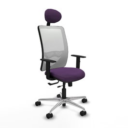 PIQUERAS Y CRESPO Silla de oficina Zulema Morado/Blanco