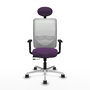 PIQUERAS Y CRESPO Silla de oficina Zulema Morado/Blanco