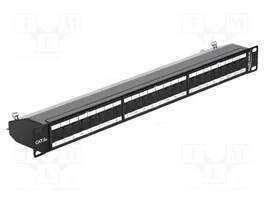 DeLOCK Patch Panel Cat.6A 24 Puertos 19'' 1U Negro