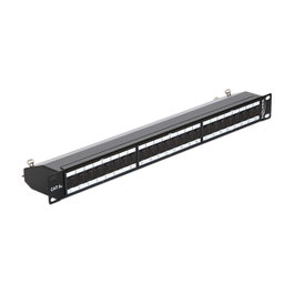 Delock Patchpanel 24 Puertos Cat.6A RJ-45 Montaje en Rack 1U Negro Metal 43320