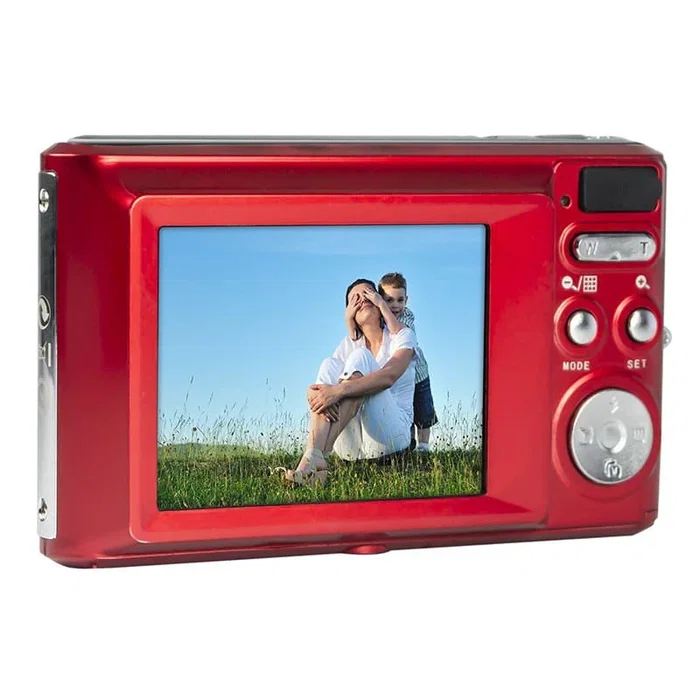 AgfaPhoto Realishot DC5200 Cámara Compacta Digital 21 MP CMOS Sensor HD Zoom 8x Estabilizador de Imagen Grabación Video 720p Color Rojo