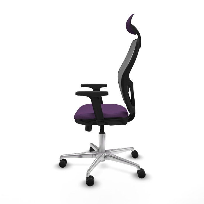PIQUERAS Y CRESPO Silla de oficina Jorquera con mecanismo Sincro/Traslack, Morado y Gris