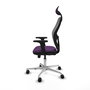 PIQUERAS Y CRESPO Silla de oficina Jorquera con mecanismo Sincro/Traslack, Morado y Gris