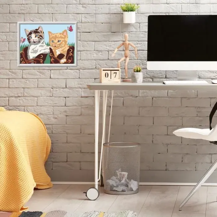 Ravensburger 25528 Kit de Pintura por Números Gatitos y Zapatos 18 x 24 cm A Partir de 7 Años