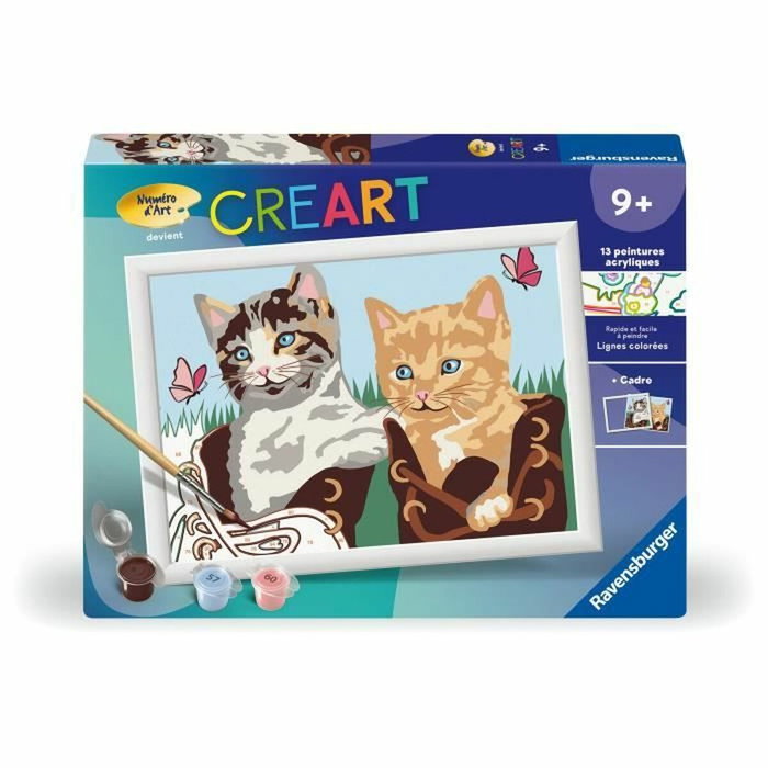 Ravensburger CreArt Kids Kit de pintura por números Gatitos y zapatos, 18 x 24 cm Ravensburger CreArt Kids Kit de pintura por números Gatitos y zapatos, 18 x 24 cm