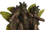 DKD Home Decor Figura de Resina Ninfas Marrón y Verde